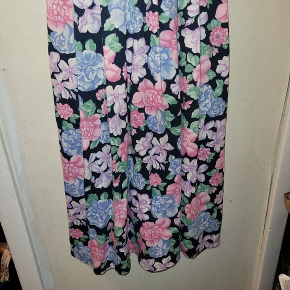 Vntg Womens 1980s Floral Print USA Made Britland 3/4 Sleeve Dress Size 9 - Picture 11 of 11